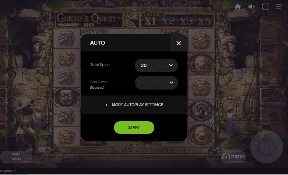 Press the Spin button to start the round.