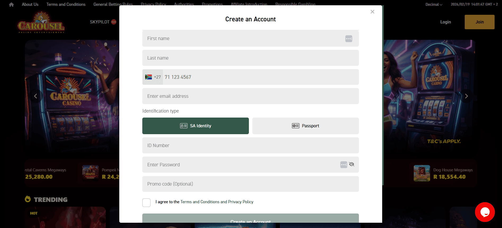 Provide your basic details Carousel