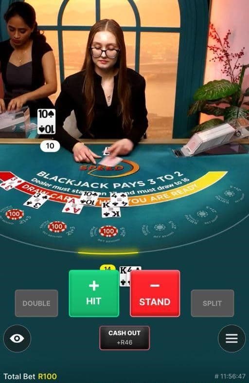 React quickly with Hit, Stand, Double, or Split to avoid a possible unfavourable