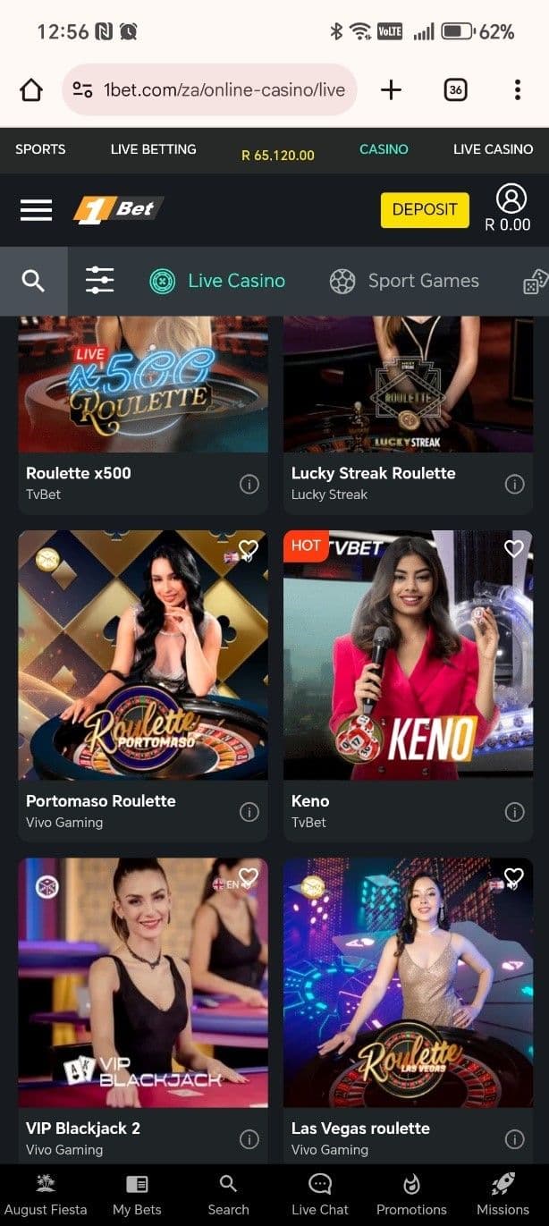 Real Casino Experience at 1Bet