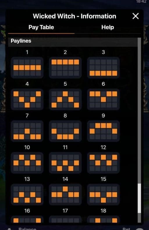 Reels, Rows, Paylines wicked witch