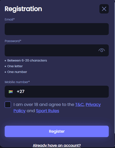 Register a New Account
