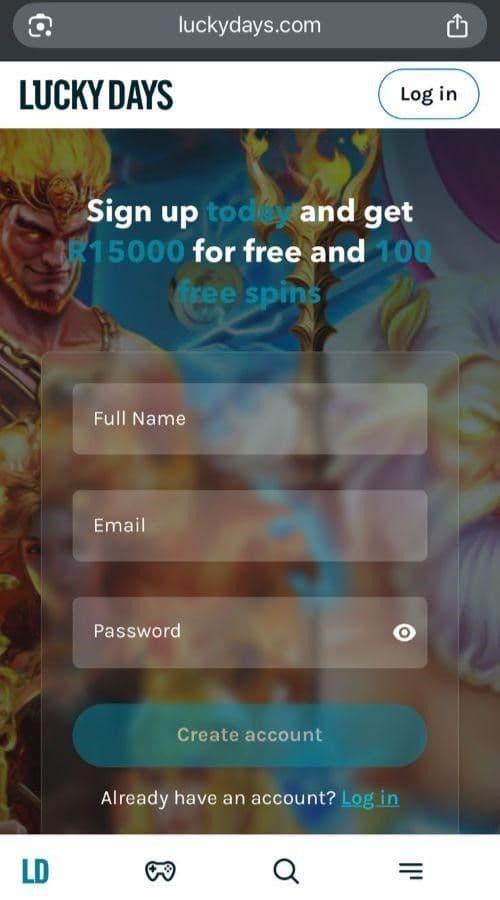 Register an account and provide all your basic information