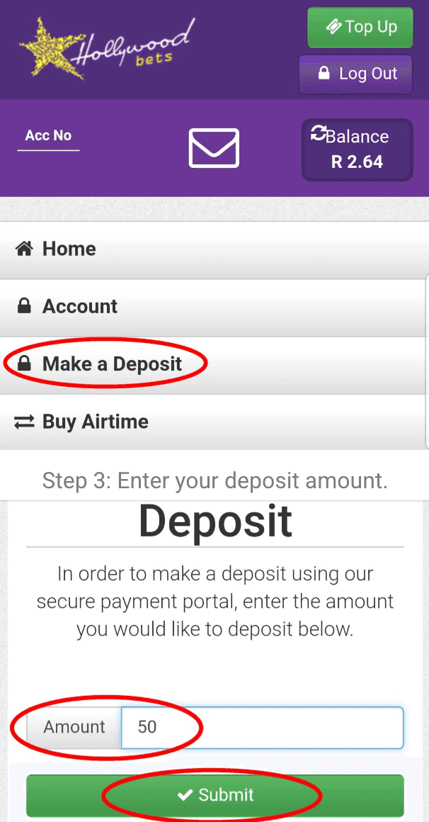 Register an account using your SA ID Cosmic cash