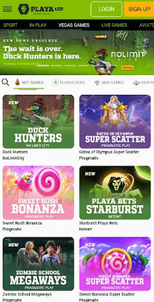 Search for the slot game from the game lobby