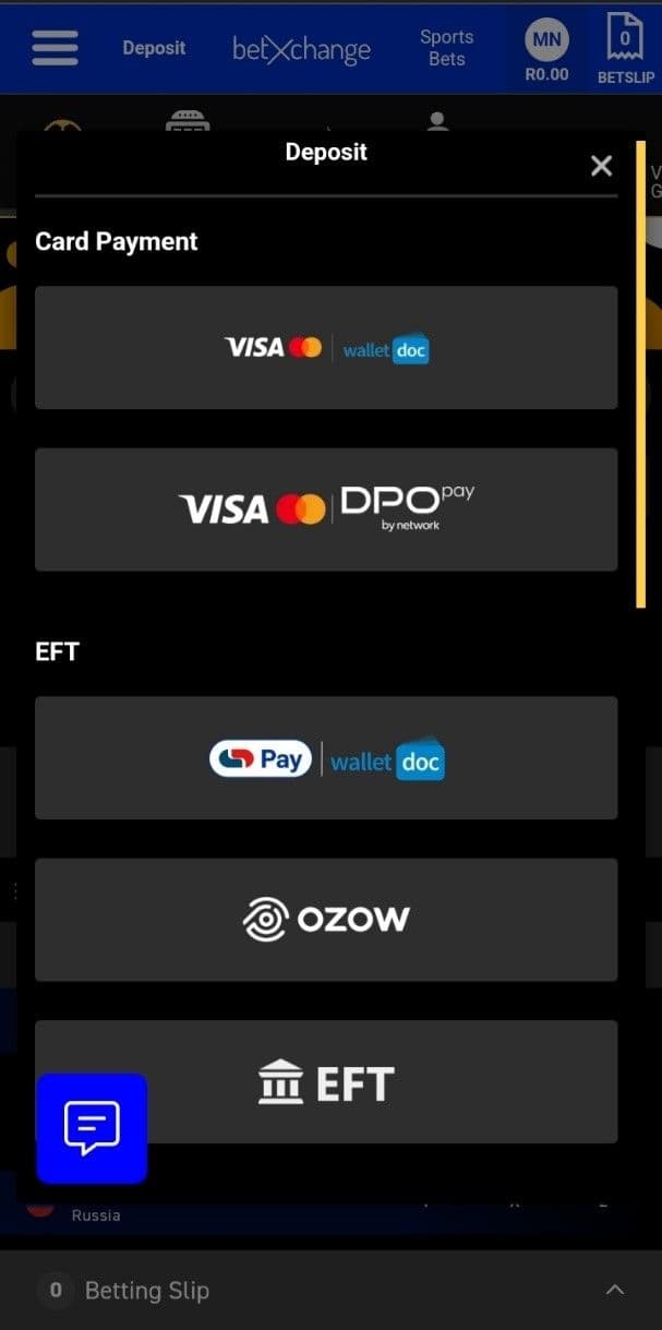 Select your payment method with a variety of options between card payments