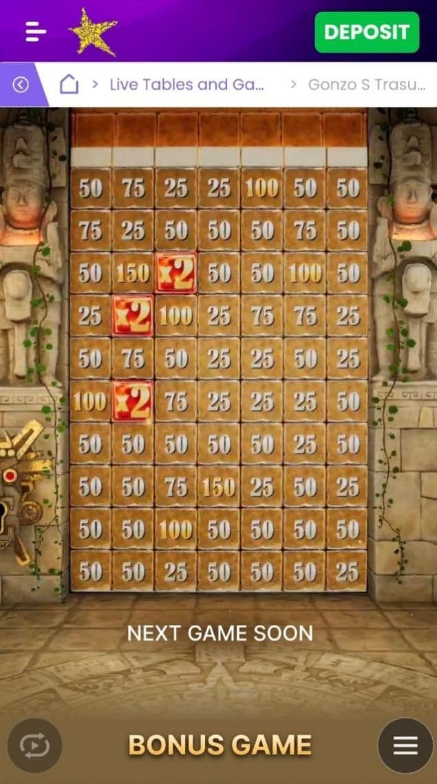 Set your bet by tapping on the chip and choosing which tiles