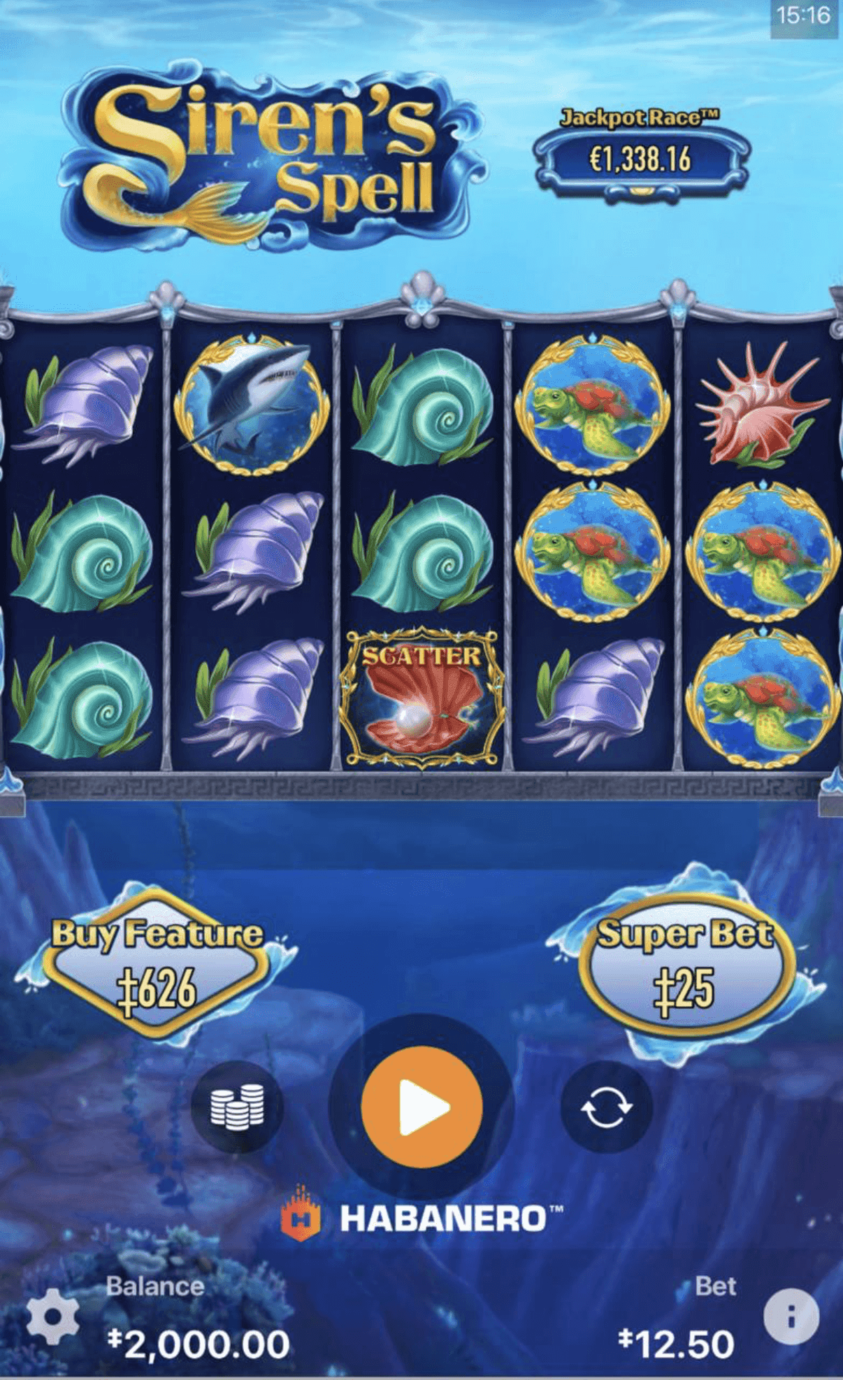 Set your bet, spin, and watch for wild mermaids