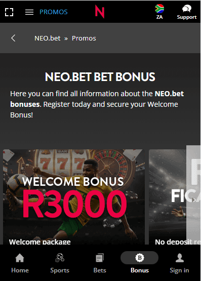 Sign Up Guide at NEO.bet