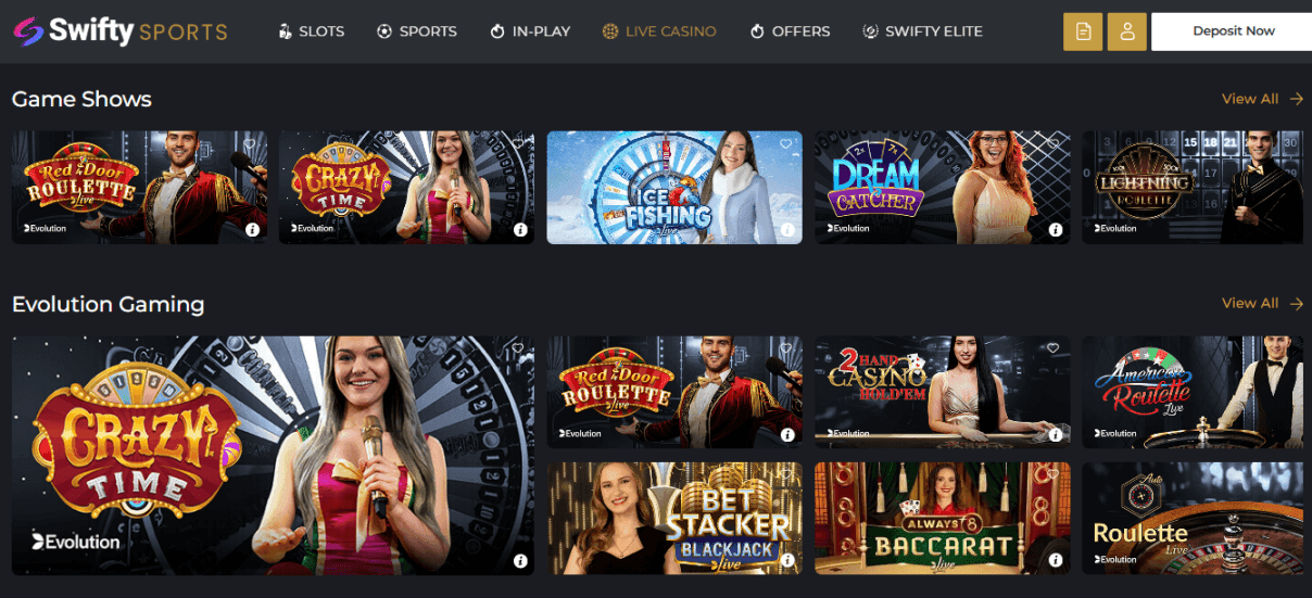 Swifty Sports Live Casino