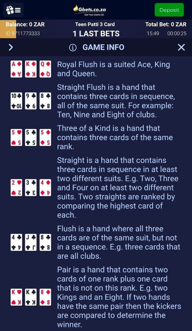 Teen Patti Live Side Bets & Bonuses