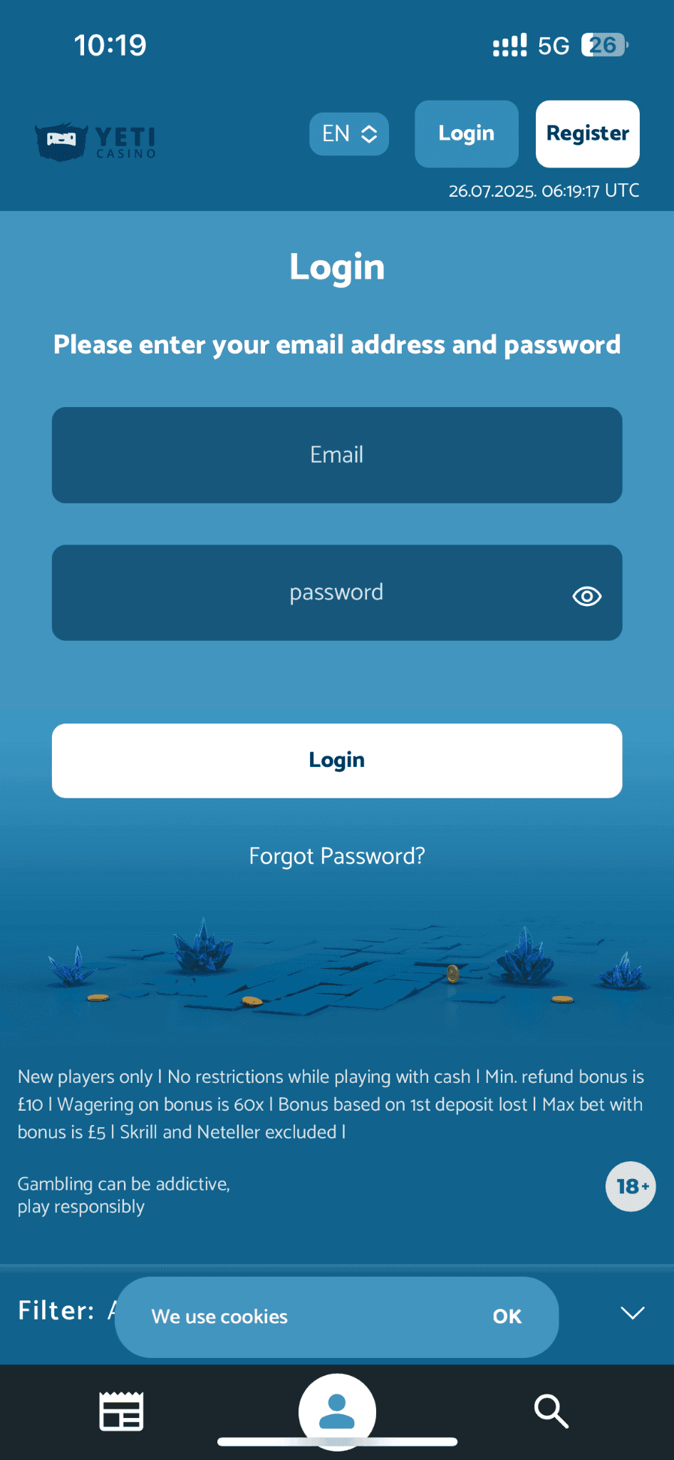 Upload your docs on the KYC screen