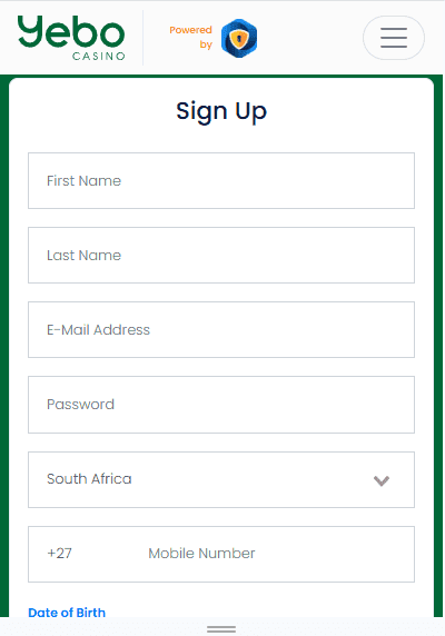 Upon entering, you will be required to enter your personal information