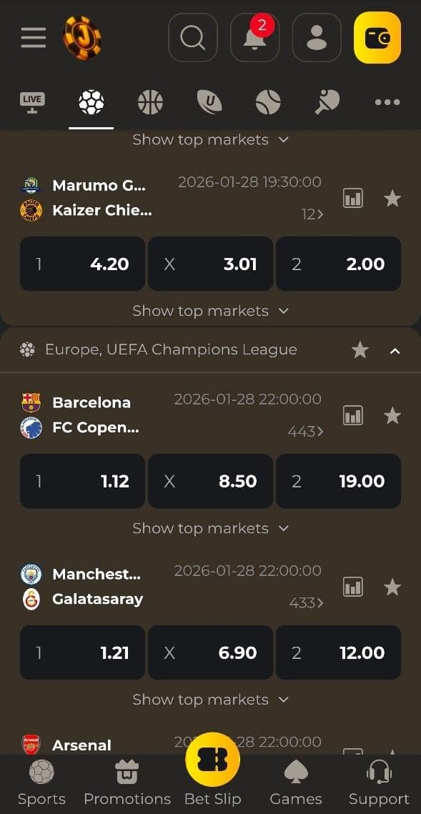 You are now ready to start betting on sports and in the casino