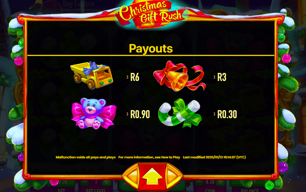 You'll also have some other rules pertaining to how the symbols should land