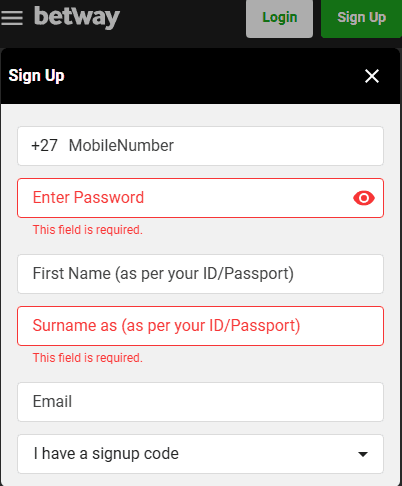 You will then be asked to create your new account