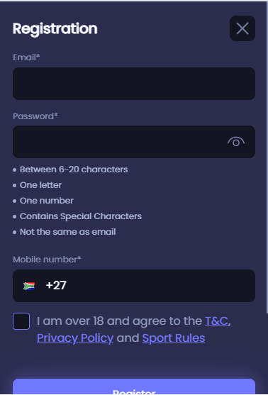 You will then be asked to enter your cell number