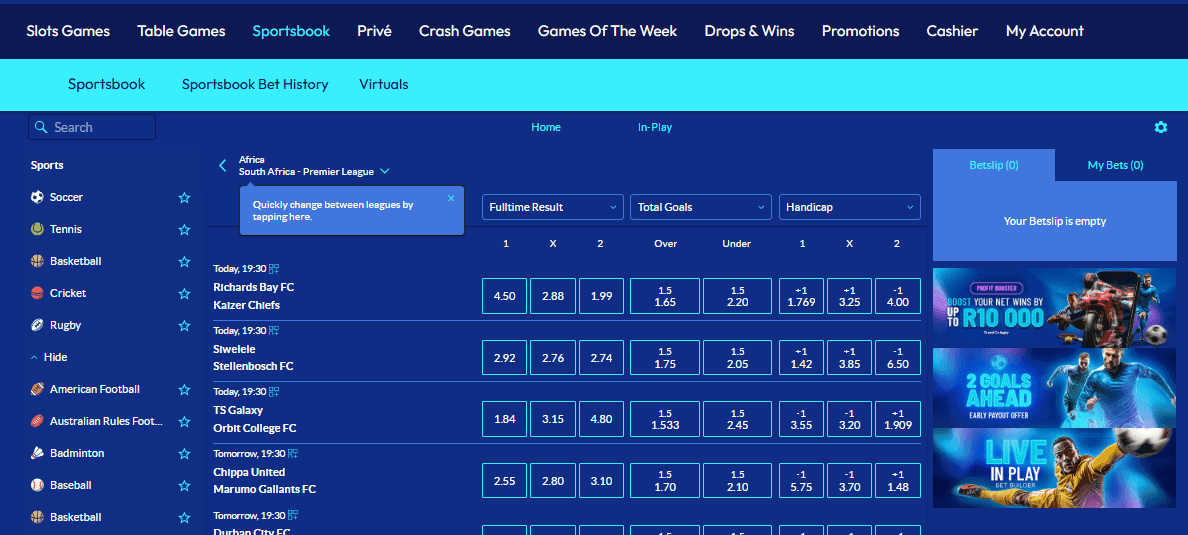 playTSOGO Sports Betting Odds