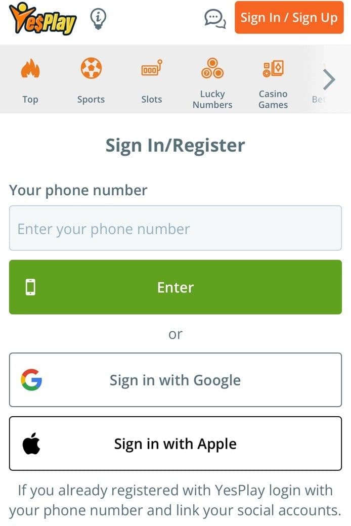 sign up with them or simply log in.