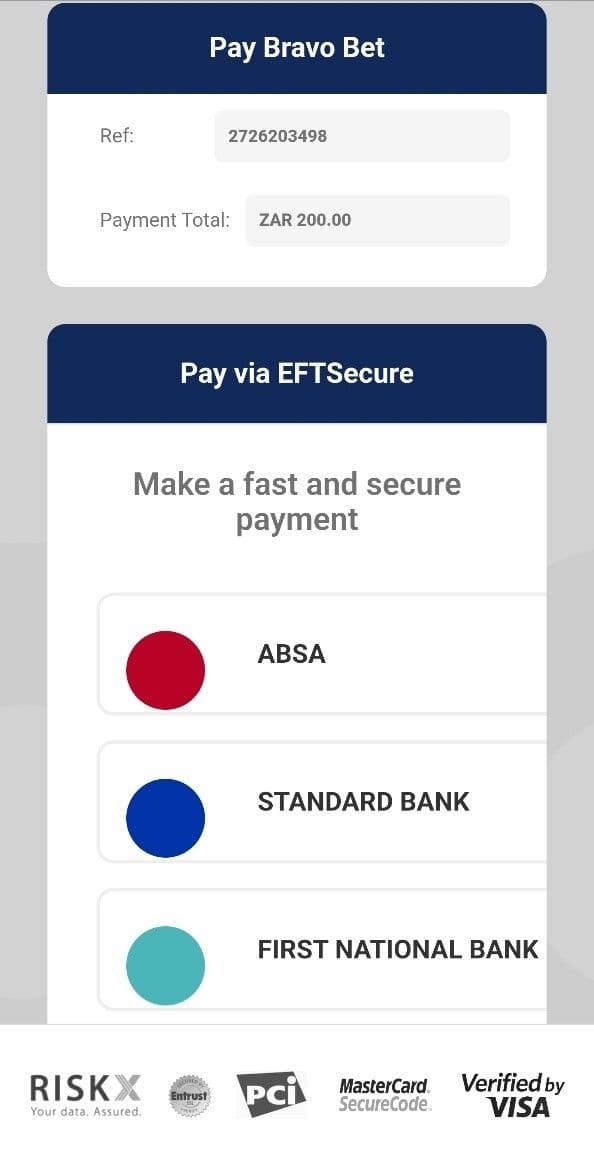 you will need to fund your account using